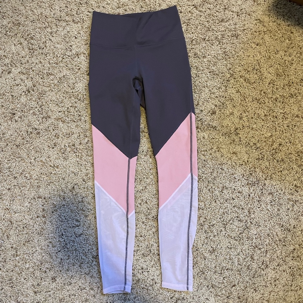 Fabletics Color Block Mesh Workout Pants - image 1